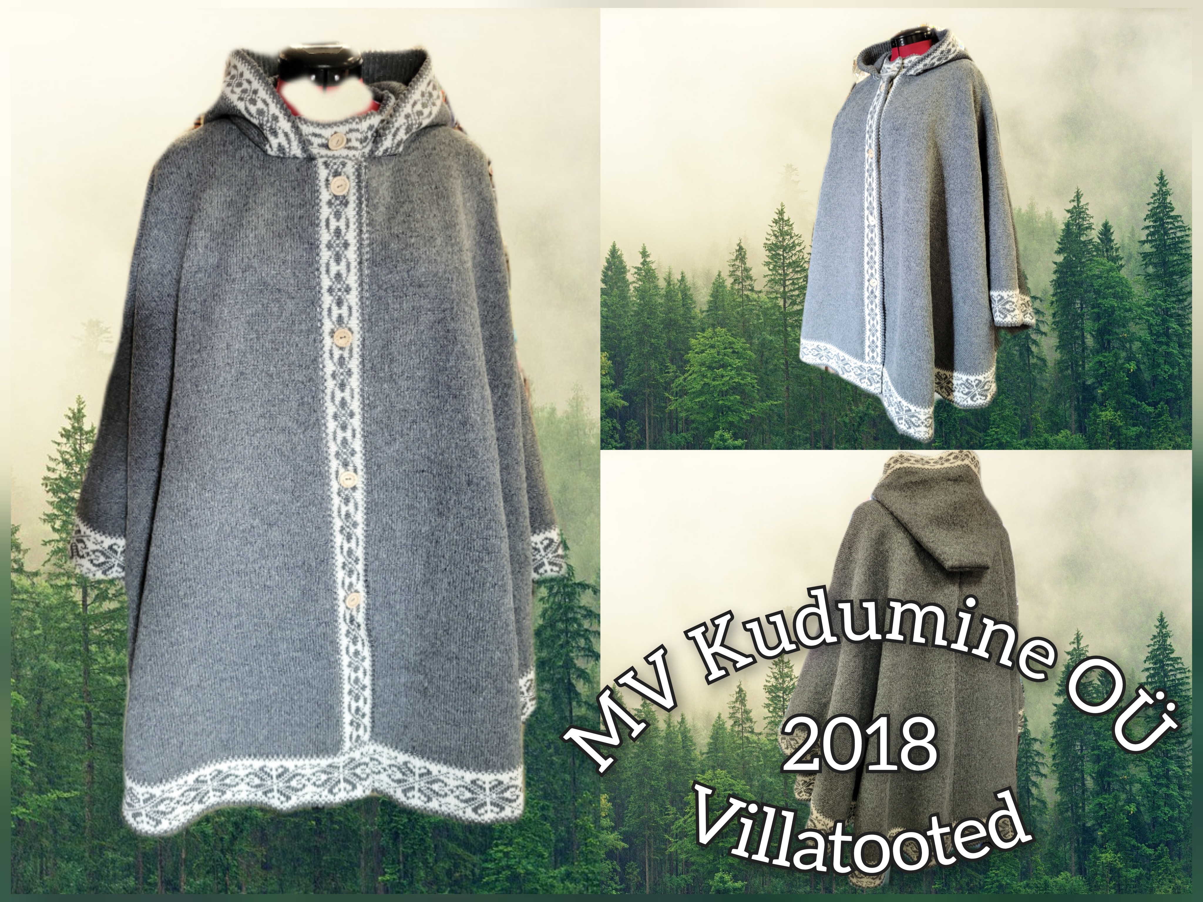 Kootud villane pontšo thumbnail 2