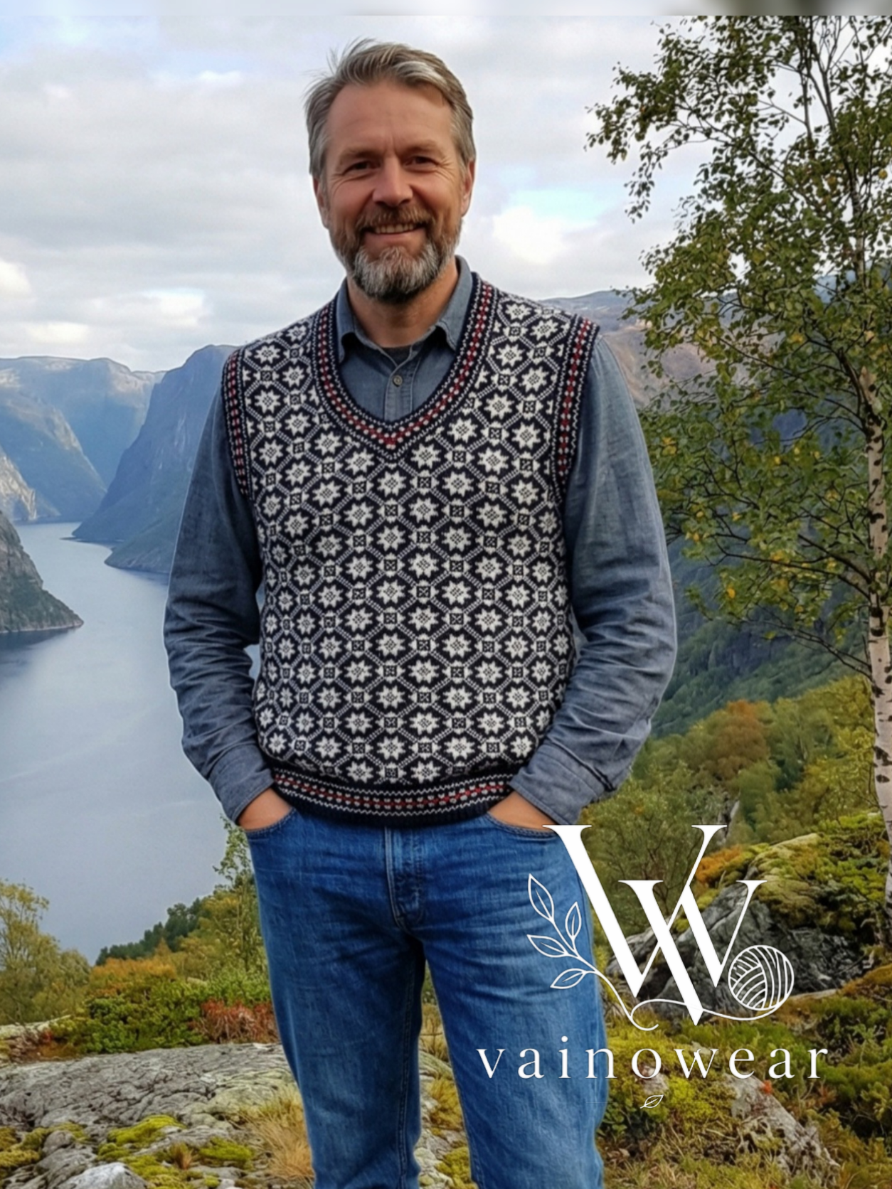 Knitted men's vest 1