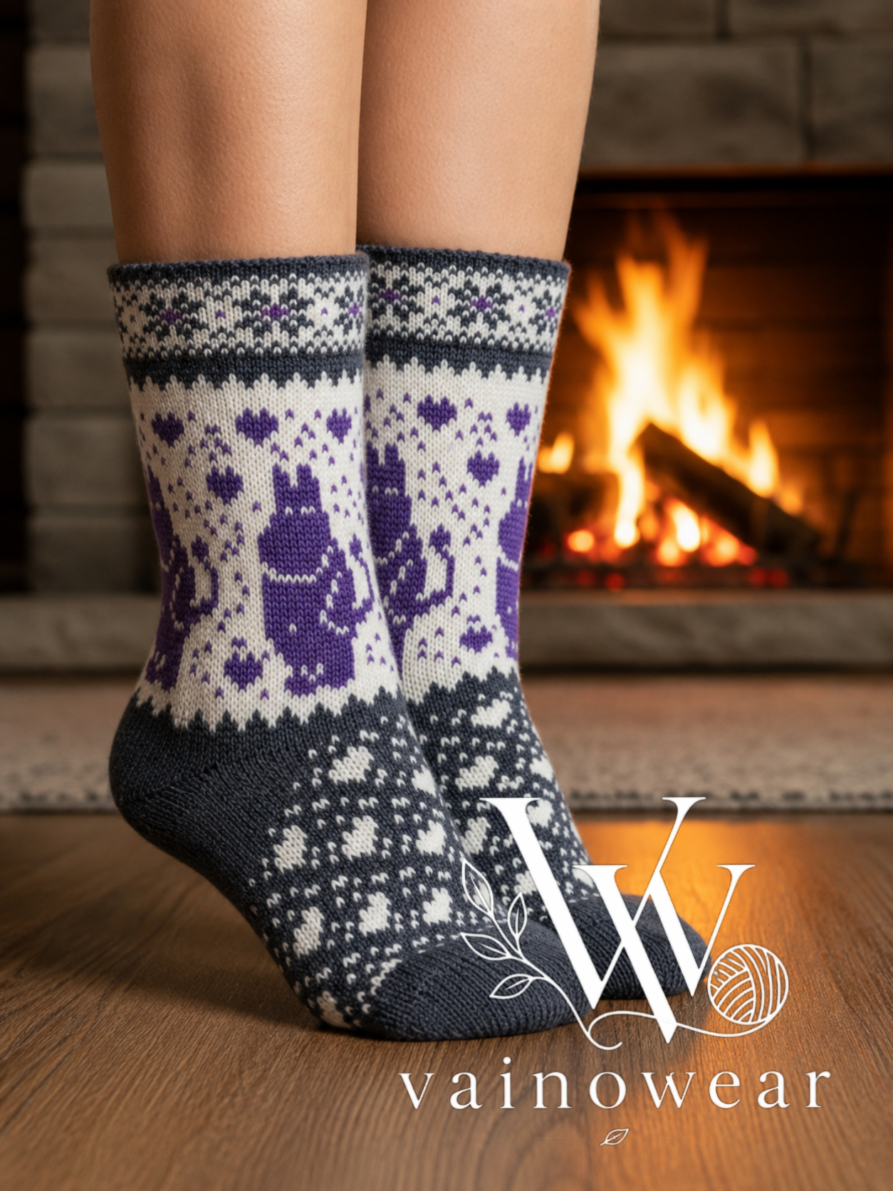 Knitted wool socks thumbnail 2