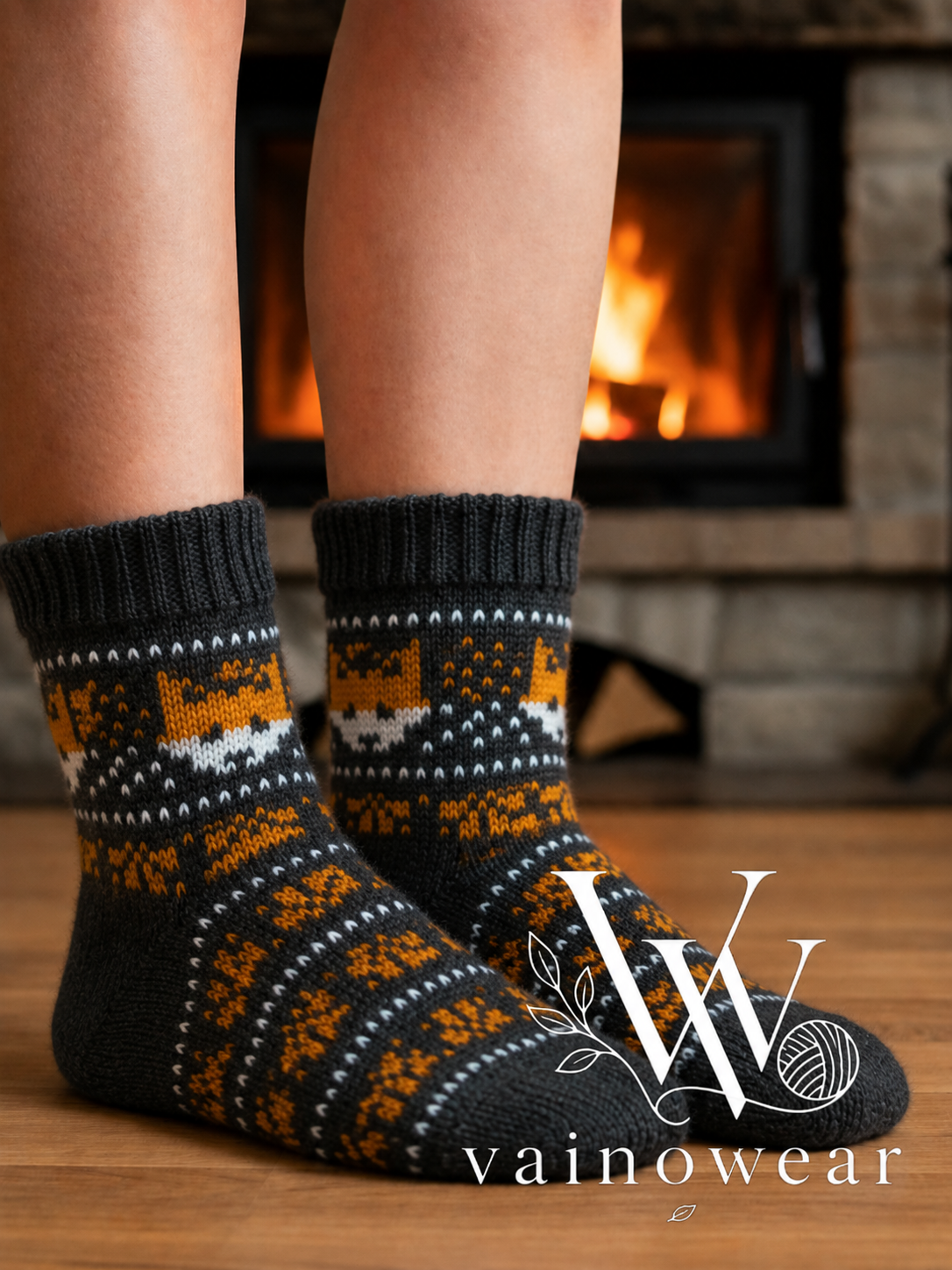 knitted wool socks 1