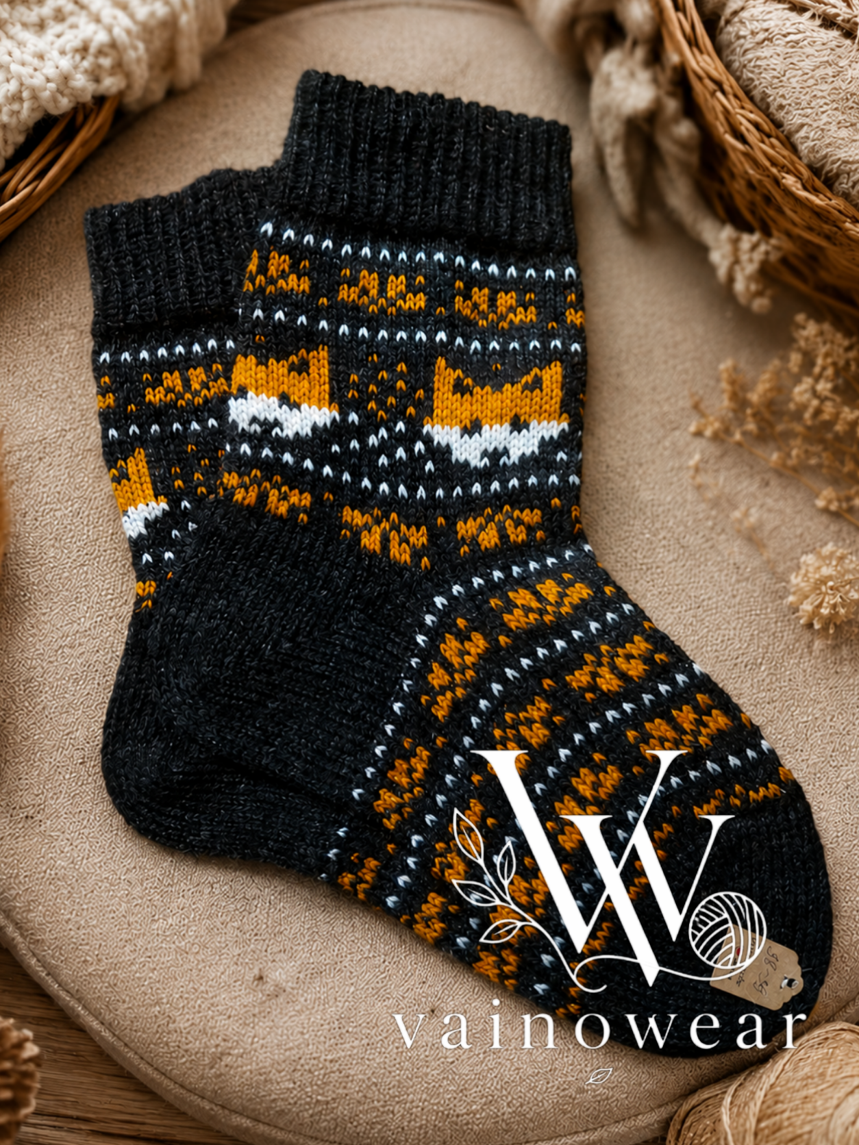 knitted wool socks thumbnail 2